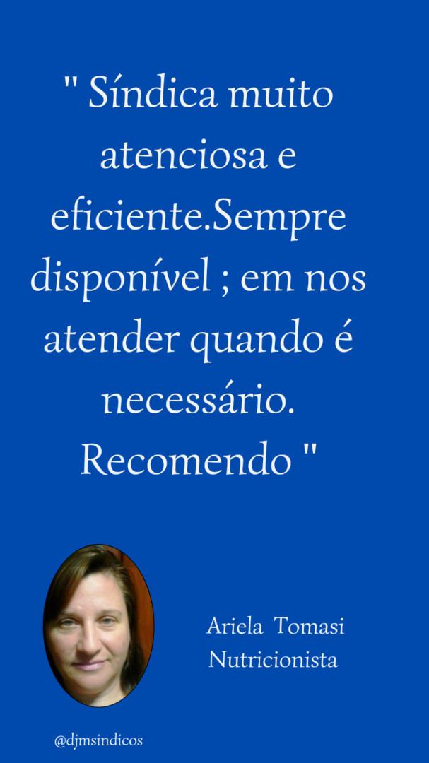 Depoimento de Ariela Tomasi